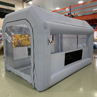 Tente de peinture gonflable portable pour extérieur, petite cabine de peinture mobile gonflable, garage de peinture, cabine de pulvérisation avec filtre