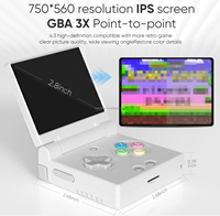 Console de jeu portable pliable S Classic Miyoo Mini Flip 2,8'' Super Mini Smart Game Player 2500 mAh pour joueurs vidéo