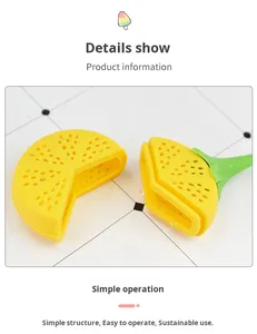 Lemon Strawberry Fruit Style Silicone Reusable <b>Infuser</b> Eco-Friendly <b>Tea</b> Bag Filter Tool With Stylish Steeper Gift - Product Image 4