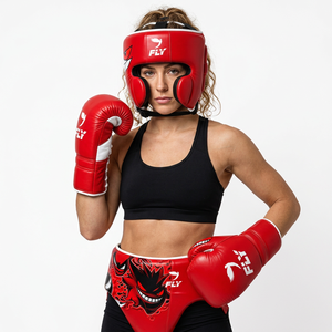 Guantes de Boxeo Fly de Cuero Blancos con Detalles Amarillos, Cierre con Cordones, Logotipo Personalizado, Diseño Elástico Ligero Unisex para Adultos - Product Image 4