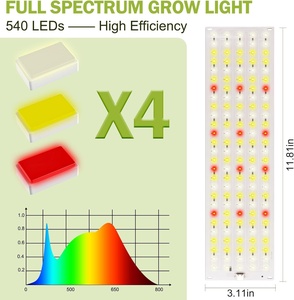 LUXINT - Panel de Luz <span class=keywords><strong>LED</strong></span> <span class=keywords><strong>para</strong></span> <span class=keywords><strong>Cultivo</strong></span> de Plantas de 12 V, Espectro Completo, Temporizador, <span class=keywords><strong>para</strong></span> Flores, Vegetales, Plantas Verdes, Crecimiento y Floración - Product Image 3