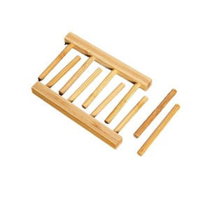 Bamboo Draining <b>Rack</b> Square Quick Dry Dish <b>Rack</b> For Tea Set <b>Plate</b> Bowl Storage Anti Mildew Drip Tray - Product Image 1