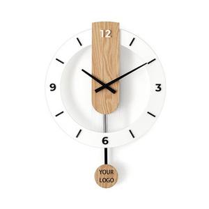 Venta al por mayor simple moderno silencioso reloj oscilante para sala de estar restaurante con logotipo - Product Image 2