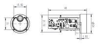 Module de télémétrie infrarouge industriel DEG-TE1200-A03, longueur d'onde 905nm, interface UART-TTL, étanche IP67 pour la télémétrie longue distance