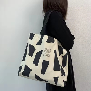 Bolso de Lona para Mujer, de un Solo Hombro, para Estudiantes Universitarias, para Libros, con Diseño Literario, Portátil - Product Image 2