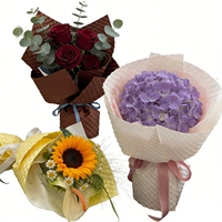Papier bulle 3D gaufré, papier d'emballage pour fleurs imperméable, papier d'emballage pour fleurs, papier coréen pour fleurs