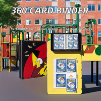 Classeur de cartes Pokémon TCG en PU durable, porte-cartes de visite, album de collection avec 4 pochettes et fermeture éclair