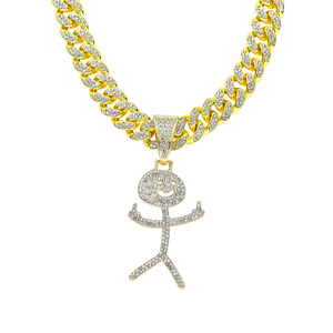 2026 Hot Selling Cute Cartoon Design Pendant Geometric Necklace <b>Cuban</b> <b>Link</b> <b>Chain</b> Men's Necklaces Fashion Jewelry Wholesale - Product Image 6