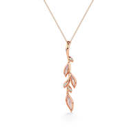 Collier Pendentif Hippocampe en Nacre Rose Plaqué Or Rose pour Femme, Motif Vie Marine Tropicale