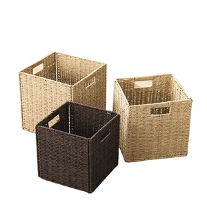 Japanese Simple Folding <strong>Storage</strong> <strong>Basket</strong> <strong>Large</strong> Capacity Household Paper Rope Bedroom Living Room <strong>Storage</strong> - Product Image 1