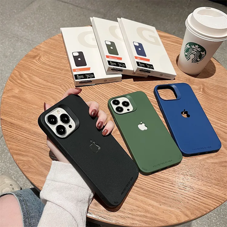 Capa de telefone elegante para iphone 14 Pro Max, desenho 3D de luxo, logotipo xadrez em cores sólidas, atacado de 2023