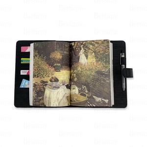 Tùy Chỉnh Màu Đen Croc Da A5 Máy Tính Xách Tay Bìa Nhật Ký Tổ Chức Ngân Sách Chất Kết Dính Sang Trọng Kế Hoạch - Product Image 5