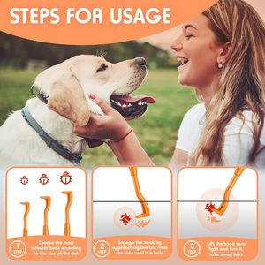 ツイスト & プル3個異なるサイズのダニ処理ペット強力なプラスチック効果的なダニ除去用グラバーツールキット猫と犬用