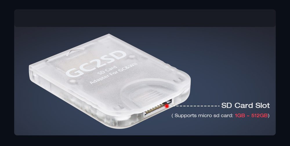 ニンテンドーゲームキューブWiiコンソールNGC用GC2SDマイクロSD