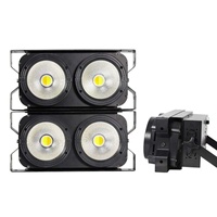 AICPOSE 200W Projecteur LED Blinder à 2 Faisceaux pour Public, Théâtre, Studio, Scène, Blanc Chaud et Froid, Projecteur Par COB