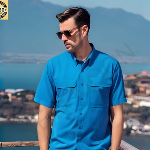 Camisa de Pesca Personalizada con Protección Solar UPF50+ para Hombre, Estilo Popular, Manga Corta, Traje de Pesca para Adultos - Product Image 1