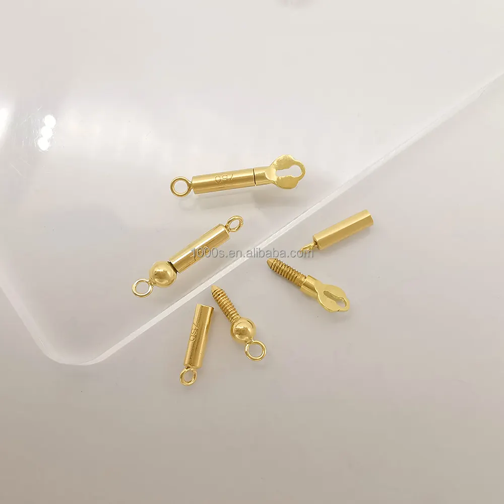 18-каратное желтое натуральное золото, оптовая продажа, застежки для браслетов, ожерелья, крючки, аксессуары для цепочки