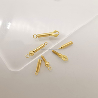 Vente en gros de fermoirs personnalisés en or jaune véritable 18 carats, breloques pour bracelets, colliers, crochets, accessoires de chaîne