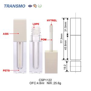 Nouveau tube de maquillage en plastique de 4,8 ml, conteneur vide pour gloss et correcteur, flacon carré pour blush avec pinceau carré, directement du fabricant - Product Image 3