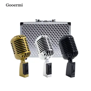 Gooermi-55sh mikrofon dinamis berkabel Cardioid profesional, mikrofon vokal untuk rekaman Karaoke menyanyi