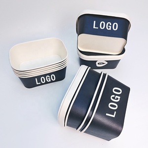 Tùy chỉnh bao bì hộp Takeaway dùng một lần phân hủy sinh học giấy màu đen Takeaway container thực phẩm - Product Image 4