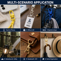 Accessoires de porte-clés en métal en gros, mousquetons et anneaux de clés variés pour la quincaillerie de sacs à main et les loisirs créatifs, directement de l'usine