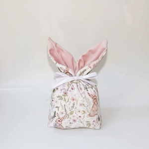 Best-selling Wholesale Cross-border <b>Easter</b> <b>Gift</b> <b>Bags</b> Recyclable Velvet Rabbit Fabric Bundle <b>Bags</b> Custom Drawstring Candy <b>Bags</b> - Product Image 3