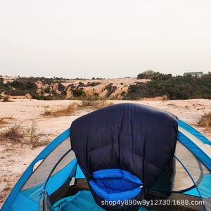 Saco de dormir Woqi Mummy, color azul real, 1120g, nailon transpirable, para adultos, camping, viajes, compacto, 3 estaciones, uso en exteriores. - Product Image 1