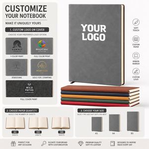 Carnet de notes personnalisé en cuir PU souple pour entreprise, journal de marque, cadeau promotionnel, bloc-notes avec logo - Product Image 3