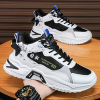 Prix de gros Nouvelles baskets de printemps pour hommes, style étudiant et jeune, décontractées, de sport et de course, à semelle épaisse, montantes et robustes