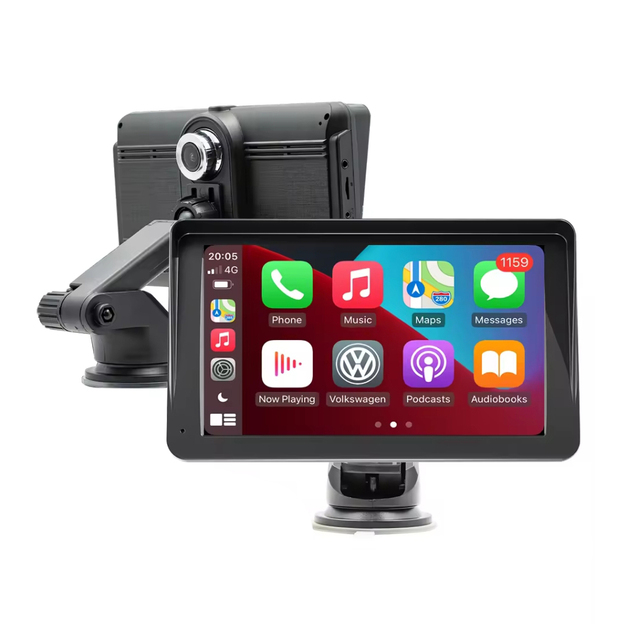 7 Inch Universal Portable Touch Screen Display USB Multimedia Car for Player Built-in CarPlay Android Auto Dashboard 1 Year