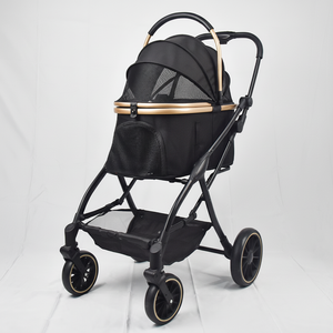 <span class=keywords><strong>Poussette</strong></span> de jogging pliable de haute qualité confortable et étanche 4 roues <span class=keywords><strong>pour</strong></span> chiens jumeaux et grands chats - Product Image 4