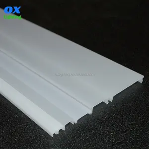 Custom Led Diffuser Led Strip Light Lamp Acrylic Pc Pmma Opal Clear Frosted Plastic Extrusion Pc Cover Lampshade For Led Strip