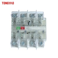 Interrupteur de transfert manuel 3P 4P avec couvercle transparent, isolateur électrique monté sur panneau, marche/arrêt, 6kA 100A