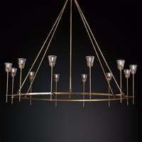 Vente directe d'usine, luminaire suspendu en cristal et cuivre LED de style américain moderne et luxueux, personnalisable, pour la maison, la salle à manger, l'hôtel, le bar, le hall