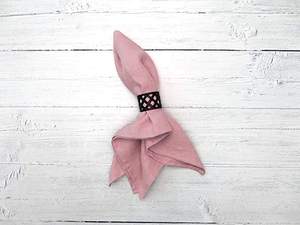 Ensemble de serviettes de table en tissu carré 100% lin imprimé personnalisé Assiettes Airlaid à la main Boissons Mariages Fêtes Logo personnalisé - Product Image 5