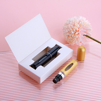 Flacon de parfum en verre SUMEEAR 5 ml avec col en aluminium, pulvérisateur rechargeable, flacon échantillon, bouchon pulvérisateur, logo personnalisé, carton de sécurité