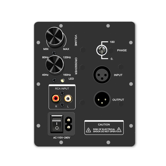 A320W+ Metal Home Amplifier Subwoofer Plate | 200W Class D DSP Board with Wireless Input for DIY Active Subwoofers