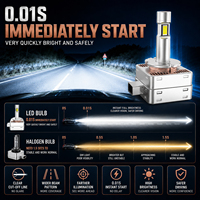 Nouveau modèle D11 12000LM Ampoule de conversion de phare de voiture LED 6500K Trois tubes en cuivre Canbus D1S D3S D8S Étanche IP68 pour véhicules
