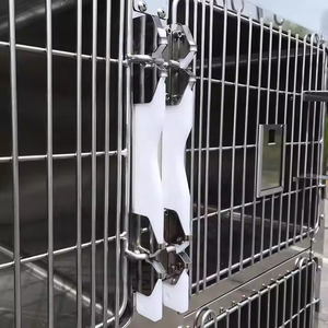 En iyi fiyat Pujia Pet kafesleri köpek kulübesi 3 katmanlı 6 kapılar veteriner kedi köpek kafesleri Metal tekerlekler ile Kennels - Product Image 5