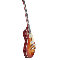Guitare Électronique de Style LP avec Corps en Acajou Doré, Finition Flamme, MOQ 1 Ensemble