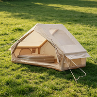 Tente de camping gonflable grande capacité 3-6 personnes, ouverture rapide, 6.3m, une porte, une chambre, grand hublot, imperméable et coupe-vent