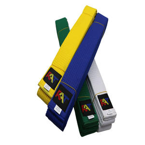 Équipement sportif de haute qualité Couleur personnalisée Polyester Logo personnalisé Arts martiaux Karaté Taekwondo <span class=keywords><strong>Ceinture</strong></span> ITF noire - Product Image 2