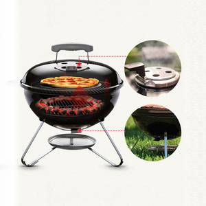 Outdoor Portable <b>Barbecue</b> Grill Camping Portable Mini <b>Kettle</b> Charcoal Barbeque Bbq Grill - Product Image 2