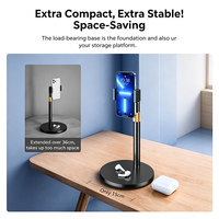 Support universel de bureau pour téléphone et tablette, en alliage et ABS, réglable en hauteur et multi-angles, pour diffusion en direct et photographie aérienne