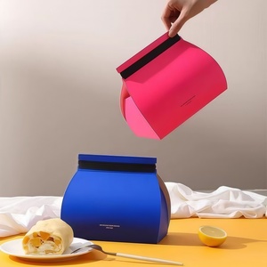 Boîte à dessert en papier personnalisée écologique pour tranches <span class=keywords><strong>de</strong></span> gâteau, boîte à pâtisserie en papier pour beignets, boîte cadeau en papier - Product Image 2