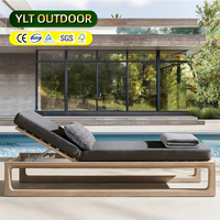 Chaises longues en bois de teck de jardin nordique moderne chaise piscines chaise de plage imperméable chaise longue extérieure en teck chaise de plage