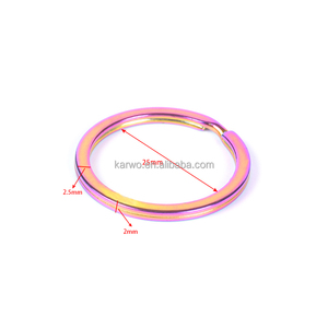 Đường Kính Ngoài 30Mm Cầu Vồng Vòng Phẳng Vòng Kim Loại Keychain Vòng Chìa Khóa - Product Image 3