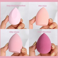 Éponge de maquillage personnalisée avec logo, couleurs mélangées, formes variées, sans latex, rose, rouge, jaune, éponge cosmétique, éponge de maquillage, blender