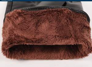 Gants d'hiver pour hommes en <span class=keywords><strong>cuir</strong></span> PU, gants de cyclisme coupe-vent, écran tactile, usage quotidien décontracté en plein air - Product Image 6